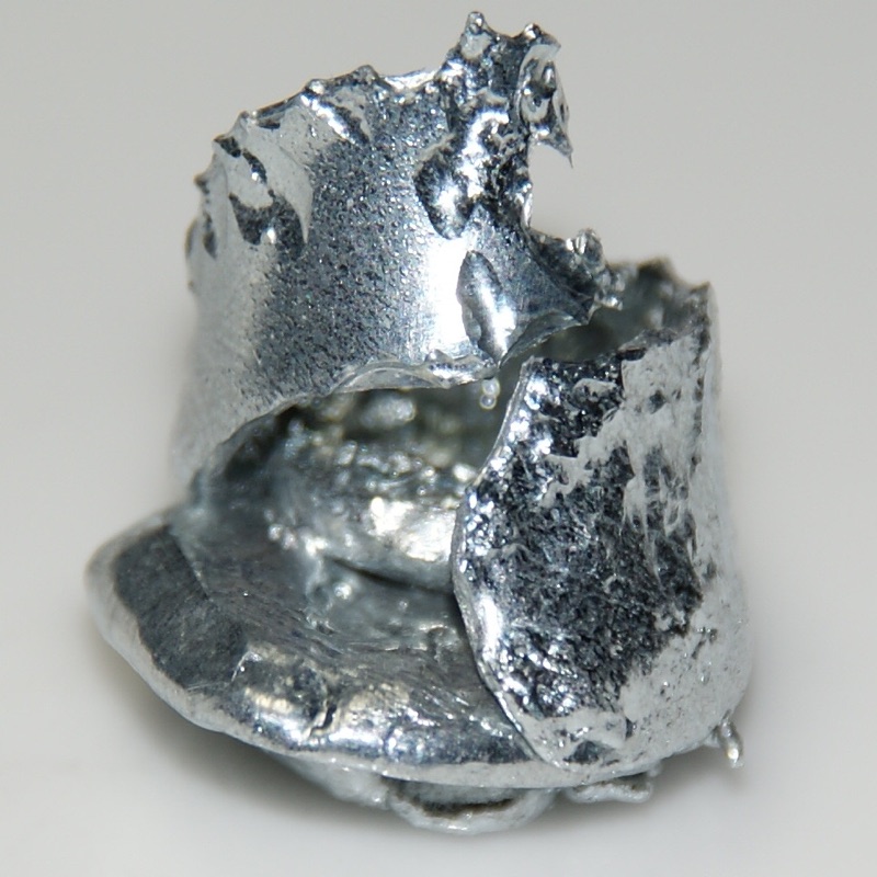 Gallium — Solid gallium, fresh and after some time (2 months) at room temperature